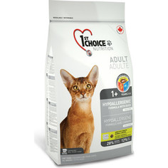 Сухой корм 1-ST CHOICE Adult Cat Hypoallergenic Grain Free with Duck беззерновой с уткой и бататом для кошек с проблемами пищеварения 2,72кг(102.1.251)