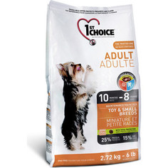 Сухой корм 1-ST CHOICE Adult Dog Toy & Small Breeds Chicken с курицей для собак мелких пород 7кг (102.315а)
