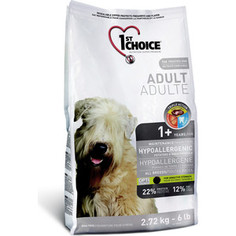 Сухой корм 1-ST CHOICE Adult Dog Hypoallergenic Potatoes & Duck Formula с уткой и картофелем для собак с чувствительным ЖКТ 6кг (102.324)