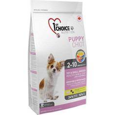 Сухой корм 1-ST CHOICE Puppy Toy & Small Healthy Skin & Coat Lamb&Fish с ягненком и рыбой для кожи и шерсти для щенков мелких пород 2,72кг (102.3071)