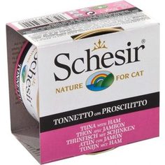 Консервы Schesir Nature for Cat Tuna with Ham кусочки в желе с тунцом и ветчиной для кошек 85г (С140)