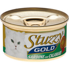 Консервы Stuzzy Cat Gold Sardines & Squid кусочки в собственном соку с сардинами и кальмарами для кошек 85г (132.С401)