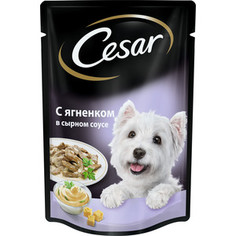Паучи Cesar аппетитные блюда с ягненком в сырном соусе 100г для собак всех пород (10156796)