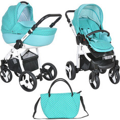 Коляска 2 в 1 Deltim Amelis Pro 2 в 1 (рама, короб, прогулка) Бирюза