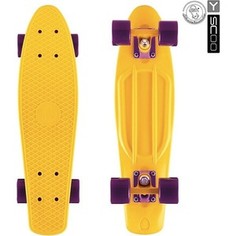 RT 401-Y Скейтборд Fishskateboard 22 винил 56,6х15 с сумкой YELLOW/dark purple