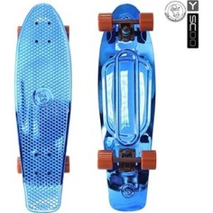 RT 402H-Bl Скейтборд Big Fishskateboard metallic 27 винил 68,6х19 с сумкой BLUE/brown