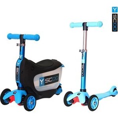 Y-Scoo Каталка-самокат 3 в 1 Mini Jump&Go aqua