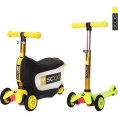 Y-Scoo Каталка-самокат 3 в 1 Mini Jump&Go yellow