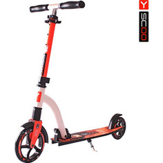 Y-Scoo Самокат RT 180 SLICKER с амортизатором red-white