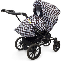 Дождевик для прогулочной коляски Tullsa Chevron black/grey 83713