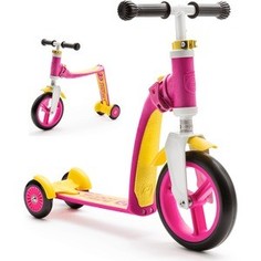 Scoot and Ride Самокат-беговел трансформер Highway Baby Plus Желто-розовый (950888/цв 1152736)