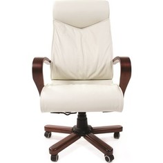 Офисное кресло Chairman 420 WD кожа белая
