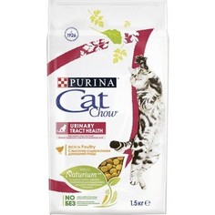 Сухой корм CAT CHOW Adult Urinary Tract Health rich in Poultry с домашней птицей для здоровья мочевыделительной системы для кошек 1,5кг (12123731)