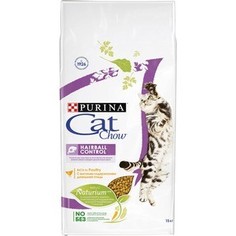 Сухой корм CAT CHOW Adult Hairball Control rich in Poultry с домашней птицей контроль образования комков шерсти в желудке для кошек 15кг (12147110)