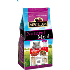 Сухой корм MEGLIUM Natural Meal Cat Adult Beef с говядиной для взрослых кошек 15кг (MGS0515)