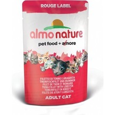 Паучи Almo Nature Rouge Label Adult Cat with Tuna Fillet and Lobster с тунцом и лобстером для кошек 55г (5833)