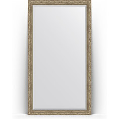 Зеркало пристенное напольное с фацетом Evoform Exclusive Floor 110x200 см, в багетной раме - виньетка античное серебро 85 мм (BY 6153)