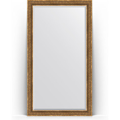Зеркало пристенное напольное с фацетом Evoform Exclusive Floor 114x204 см, в багетной раме - вензель бронзовый 101 мм (BY 6171)