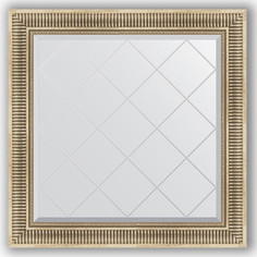 Зеркало с гравировкой Evoform Exclusive-G 87x87 см, в багетной раме - серебряный акведук 93 мм (BY 4325)