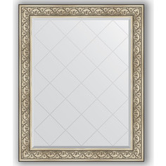 Зеркало с гравировкой Evoform Exclusive-G 100x125 см, в багетной раме - барокко серебро 106 мм (BY 4381)