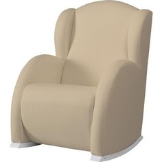 Кресло-качалка Micuna Wing/Flor white/beige искусственная кожа