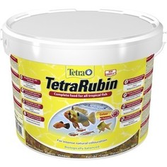 Корм Tetra TetraRubin Flakes Premium Food for All Tropical Fish хлопья усиление окраски для всех видов тропических рыб 10л 769922)