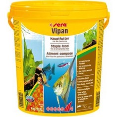 Корм SERA VIPAN Floating Flakes Staple Food for All Ornamental Fish плавающие хлопья для всех видов декоративных рыб 21л (4кг)