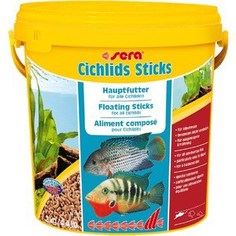 Корм SERA CICHLIDS STICKS Staple Food for All Cichlids палочки для всех видов цихлид 10л (2кг)