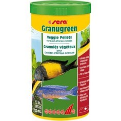 Корм SERA GRANUGREEN Veggie Pellets for East African Cichlids вегетарианские гранулы для восточно-африканских цихлид 1л (600г)