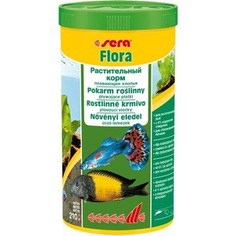 Корм SERA FLORA Floating Flakes Herbal Food плавающие хлопья для растительноядных рыб 1л (210г)