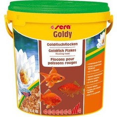 Корм SERA GOLDY Goldfish Flakes Floating Food плавающие хлопья для золотых рыбок 10л (2кг)