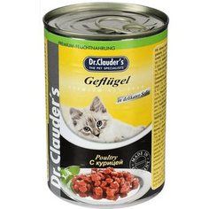 Консервы Dr.Clauders Poultry in Delicate Sauce с курицей кусочки в соусе для кошек 415г