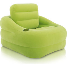 Надувное кресло Intex 68586 Accent Chair - Лайм 97х107х71см с подстаканником