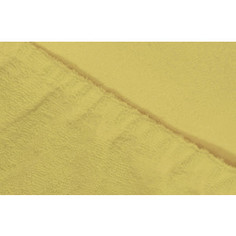 Простыня Ecotex махровая на резинке 90х200х20 см (ПРМ09 желтый)