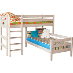 Детская угловая кровать Мебельград Соня с прямой лестницей, вариант 7