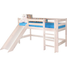 Детская кровать Мебельград Соня с прямой лестницей и горкой, вариант 13