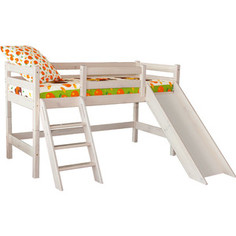 Детская кровать Мебельград Соня с наклонной лестницей и горкой, вариант 14