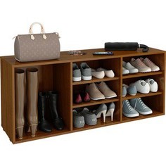 Полка для обуви Мастер Лана-3 ПОЛ-3 (1С+2П) (орех) МСТ-ПОЛ-1С-2П-ОР-16