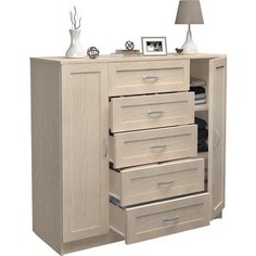 Комод Мастер Милан-14 МДФ (дуб молочный) МСТ-КДМ-14-ДМ-ПМ