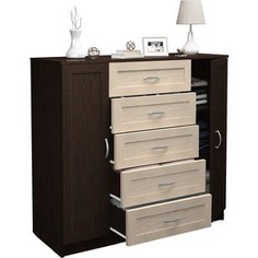 Комод Мастер Милан-14 МДФ (венге-дуб молочный) МСТ-КДМ-14-ВД-ПМ