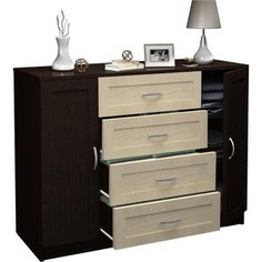 Комод Мастер Милан-19 МДФ (венге-дуб молочный) МСТ-КДМ-19-ВД-16