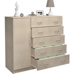 Комод Мастер Милан-15 (дуб молочный) МСТ-КДМ-15-ДМ-16