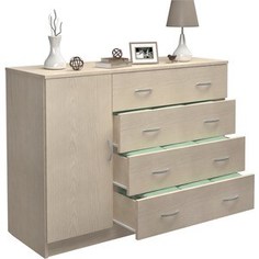 Комод Мастер Милан-16 (дуб молочный) МСТ-КДМ-16-ДМ-16