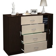 Комод Мастер Милан-19 (венге-дуб молочный) МСТ-КДМ-19-ВД-16