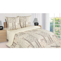 Комплект постельного белья Ecotex 1,5 сп, поплин, Аквилегия (КП1Аквилегия)