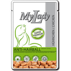 Паучи Dr.ALDERs MyLady Super Premium Anti-Hairball Chicken c цыплёнком для длинношерстных кошек 85г (400775) Dr.Alders