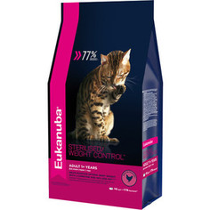 Сухой корм Eukanuba Adult Cat Sterilised / Weight Control Rich in Poultry с домашней птицей для стерилизованных и с избыточным весом кошек 10кг