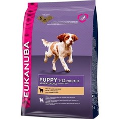 Сухой корм Eukanuba Puppy Rich in Lamb and Rice с ягненком и рисом для щенков с чувствительным пищеварением 2,5кг