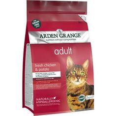 Сухой корм ARDEN GRANGE Adult Cat Grain Free Fresh Chicken&Potato беззерновой с курицей и картофелем для взрослых кошек 2кг (AG612289)