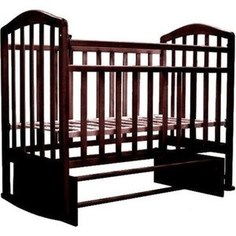 Кровать детская Антел Алита (3) а/с, маятник поперечного качания, без ящика, качалка махагон Алита-3 махагон